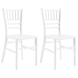 JOON 2 Pack Kids Tiffany Chiavari Chairs, White, 25x13x14.5 Inches