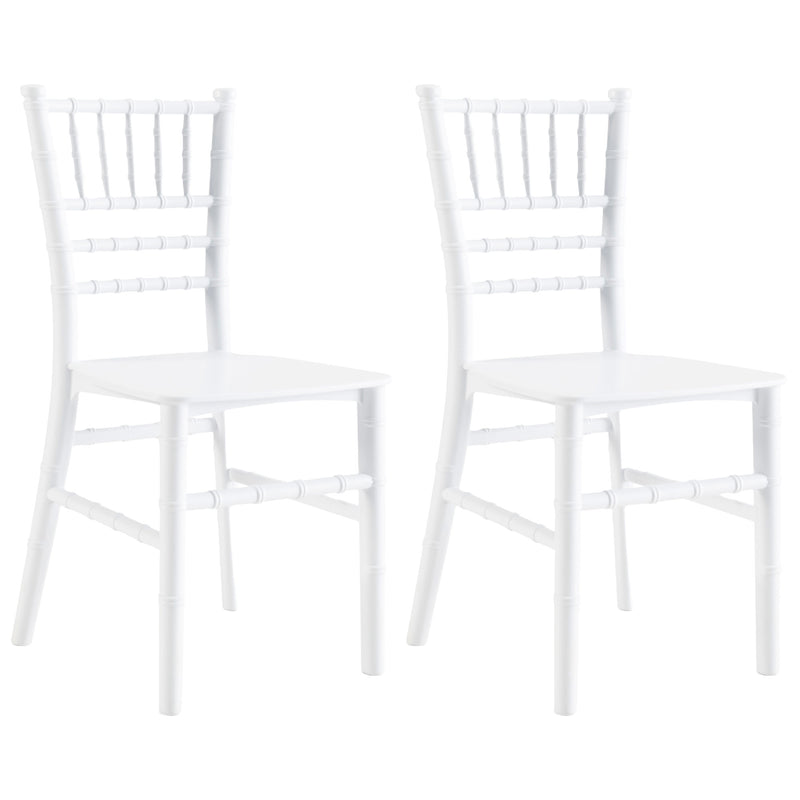 JOON 2 Pack Kids Tiffany Chiavari Chairs, White, 25x13x14.5 Inches