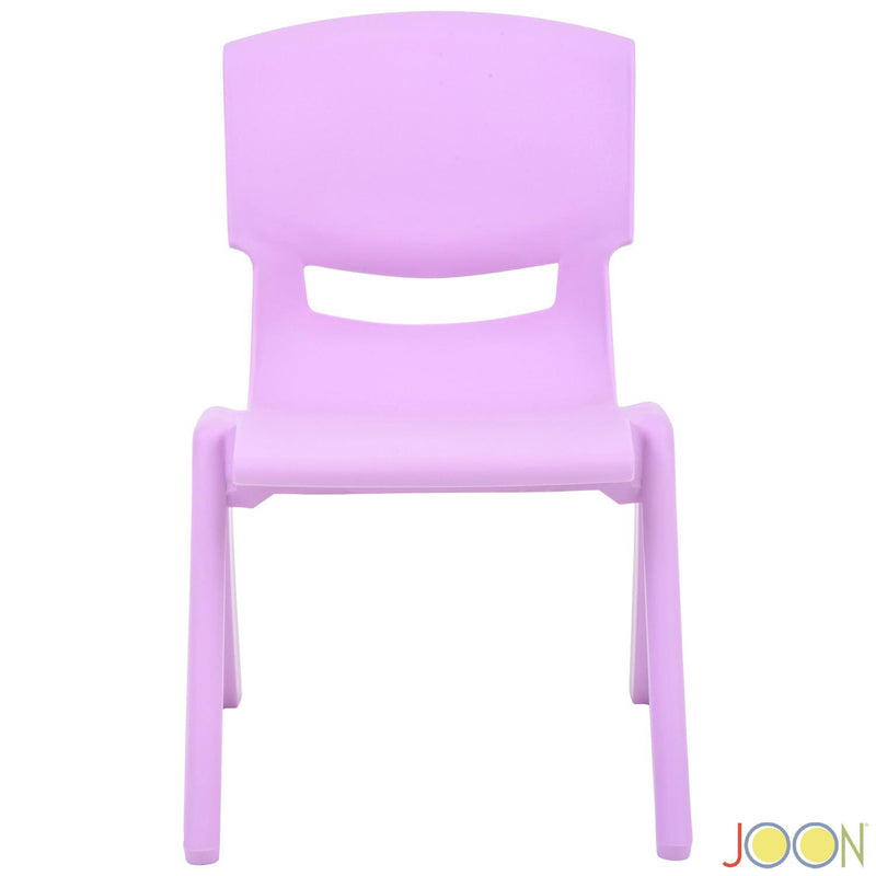 JOON Stackable Plastic Kids Learning Chairs, Lilac, 20.5x12.75X11 Inches, 2-Pack