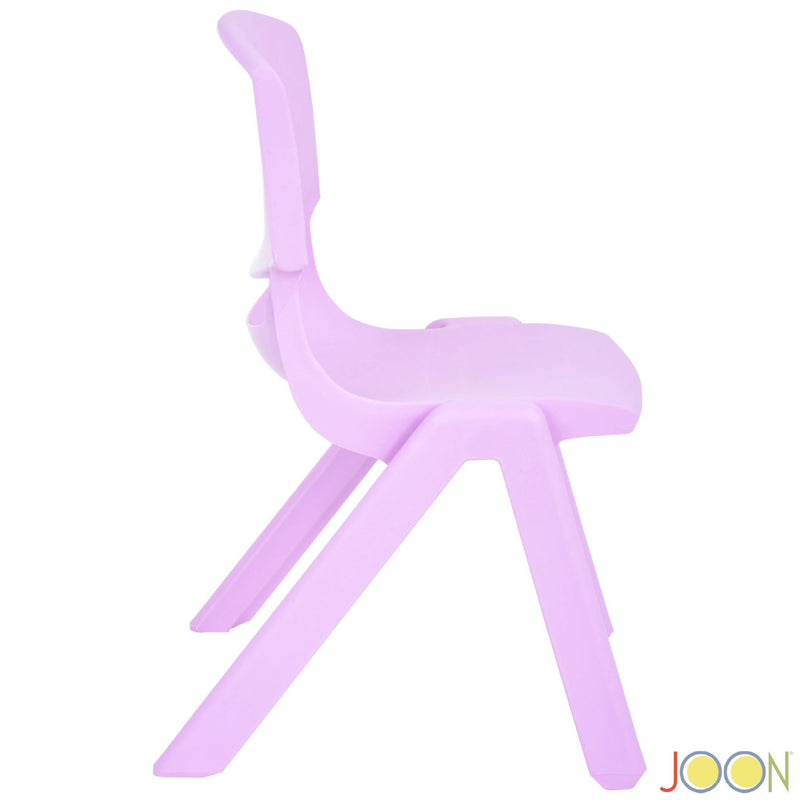 JOON Stackable Plastic Kids Learning Chairs, Lilac, 20.5x12.75X11 Inches, 2-Pack