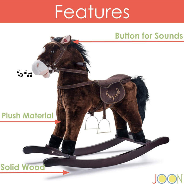 JOON Rocking Horse Pony, Dark Brown