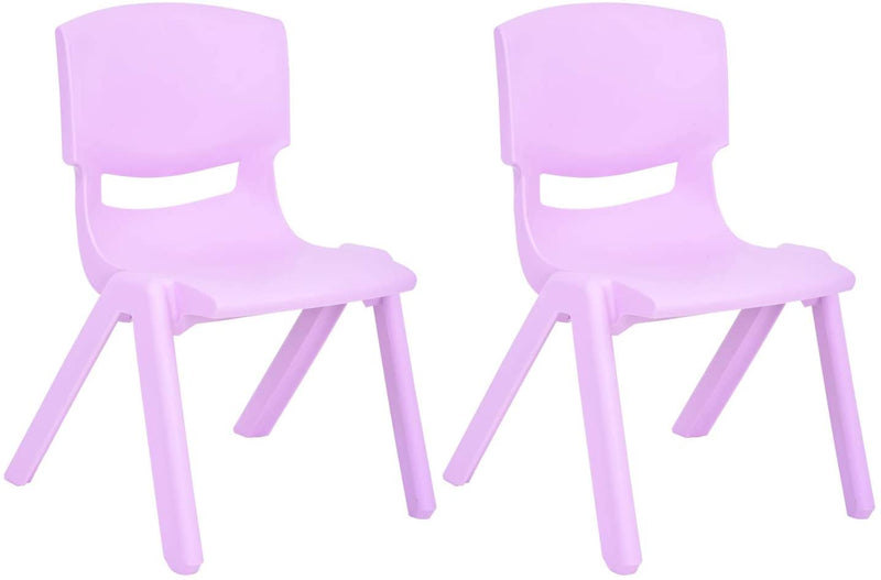 JOON Stackable Plastic Kids Learning Chairs, Lilac, 20.5x12.75X11 Inches, 2-Pack