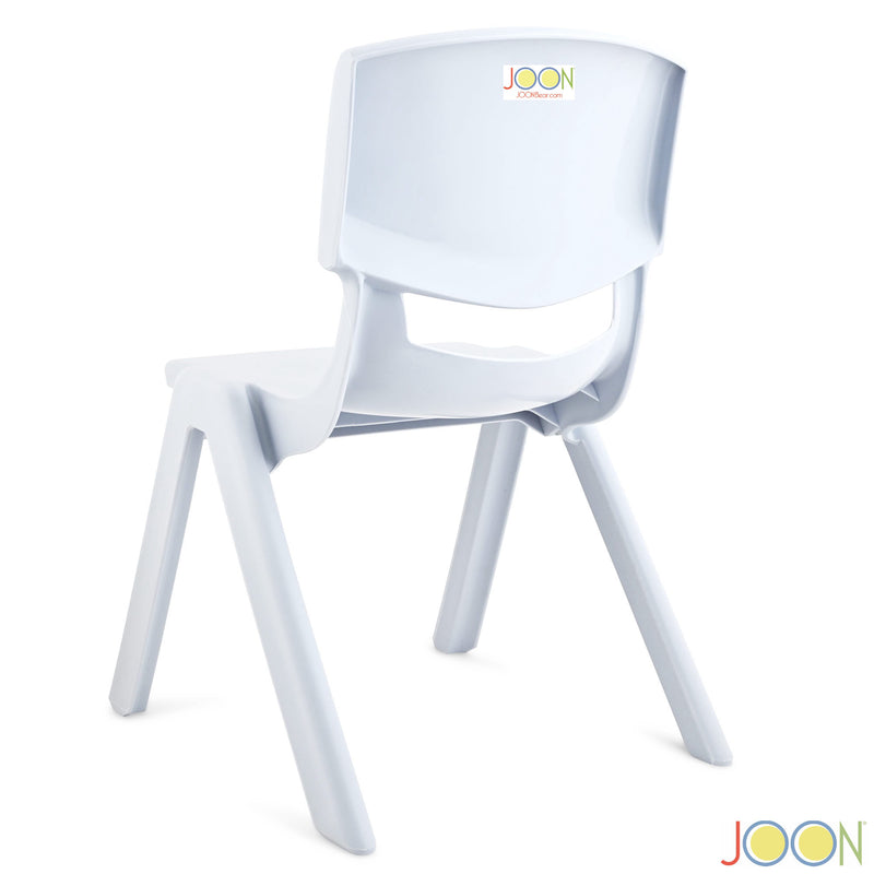 JOON Stackable Plastic Kids Learning Chairs, Misty Blue, 20.5x12.75X11 Inches, 2-Pack