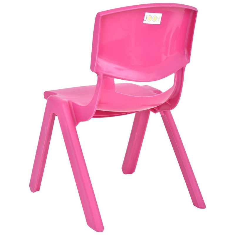 JOON Stackable Plastic Kids Learning Chairs, Rose, 20.5x12.75X11 Inches, 2-Pack