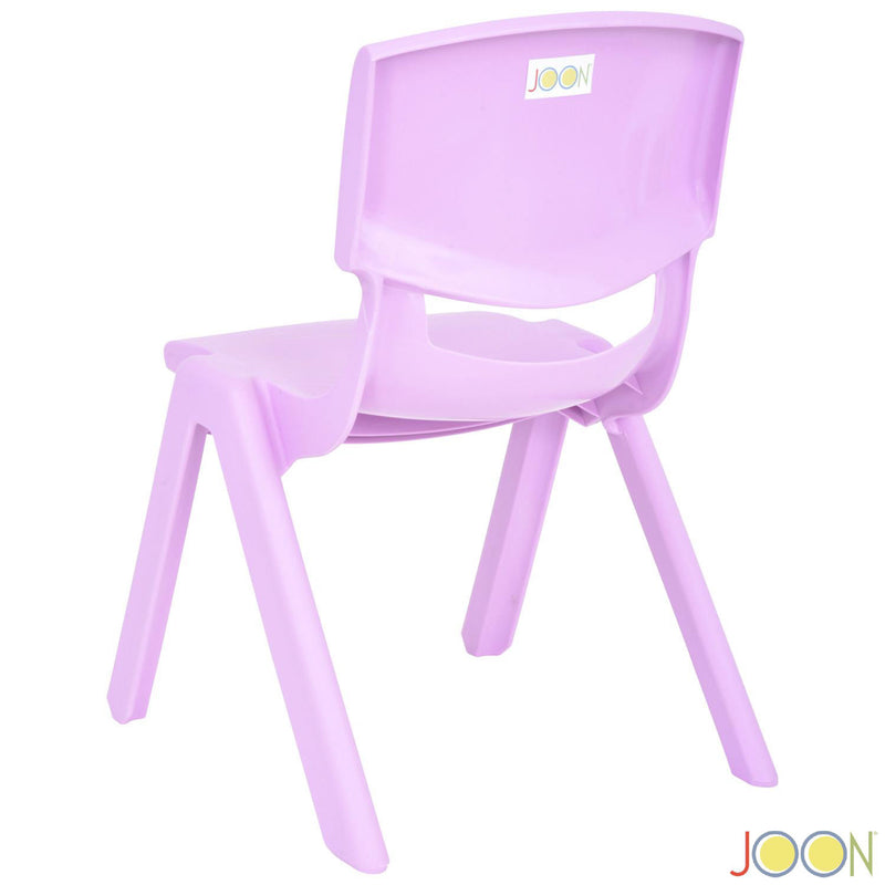 JOON Stackable Plastic Kids Learning Chairs, Lilac, 20.5x12.75X11 Inches, 2-Pack