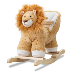 JOON Roary Ride-On Chair Lion Rocking Horse with Sound Effects, Tan